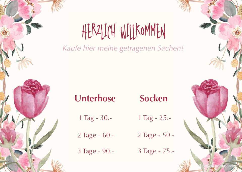 Versand nur innerhalb der Schweiz!
1. Sende den entsprechenden Betrag via Tip
2. Schreib mir hier deine Adresse